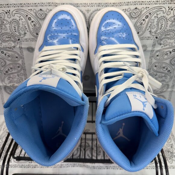 Nike Air Jordan 1 Mid 'Legend Blue' UNC Men's 10 Basketball Sneakers FZ2142-114 - Picture 6 of 9